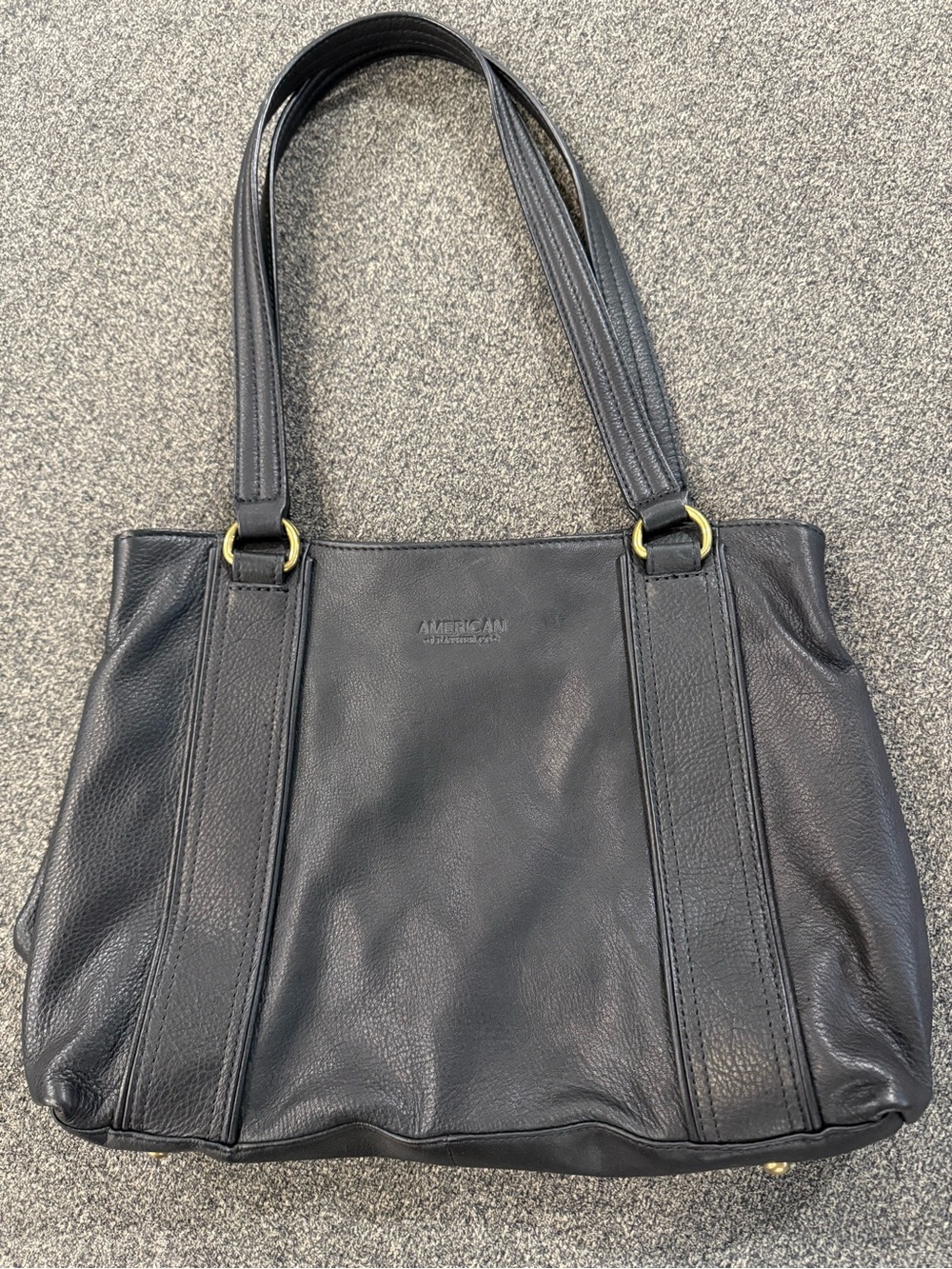 NWOT American Leather Company Black Leather shoulder bag
